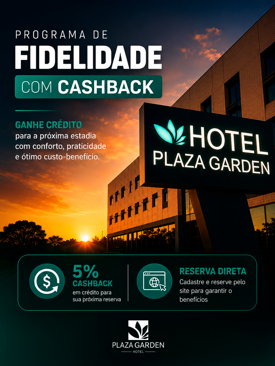 Hospede-se e receba cashback